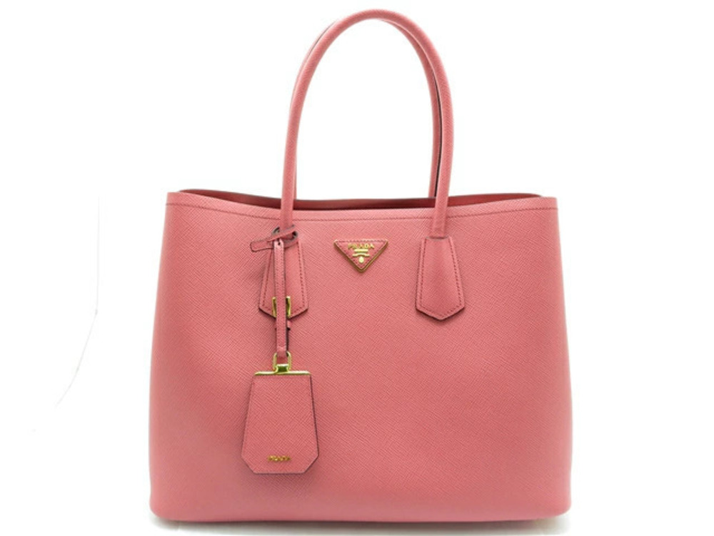 Prada Shoulder Bag Cuir Saffiano Leather Pink